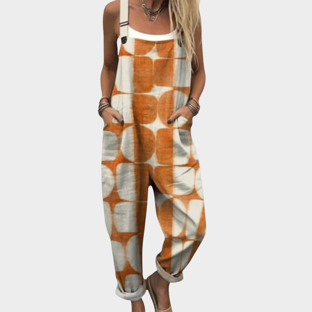 Bequeme bedruckte Latzhose – Modell A7A404 – Produktansicht 1