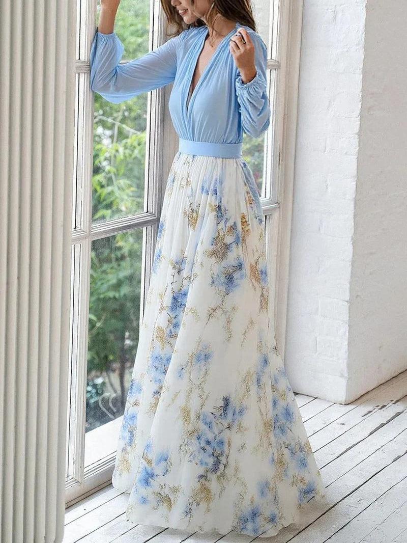 Tilda – Kleid maxi mit Blumenprint mozzafiato und V-Ausschnitt – Produktansicht 2