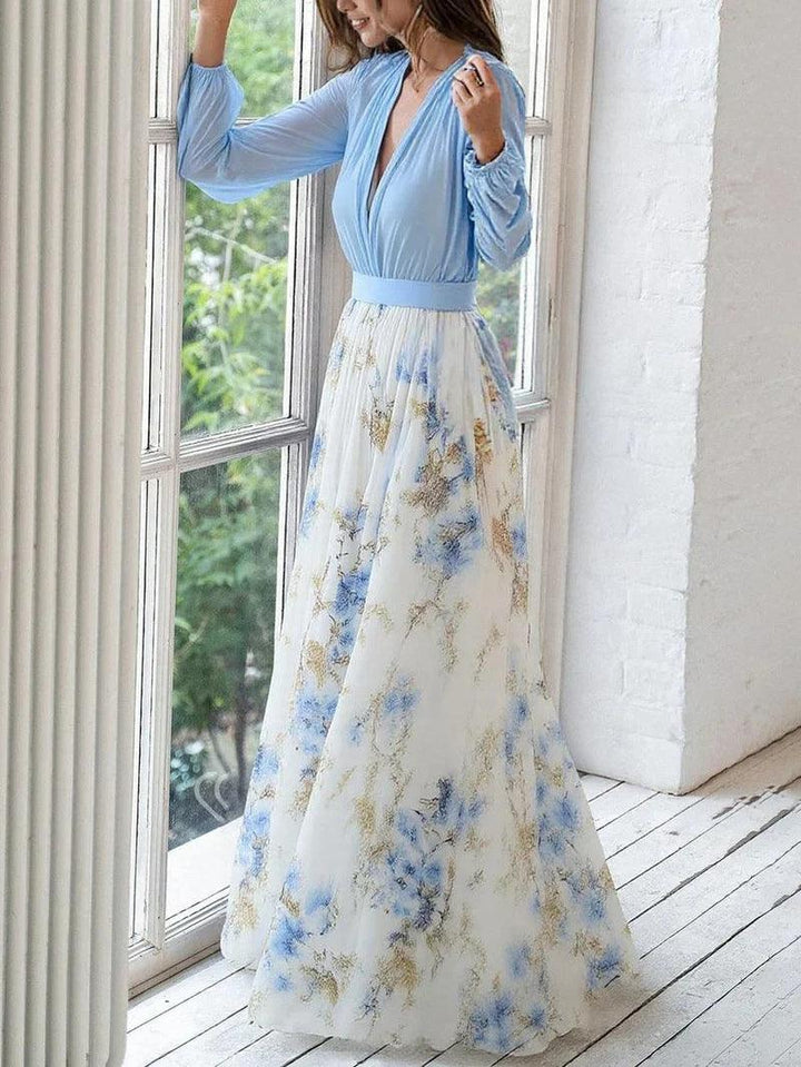 Tilda – Kleid maxi mit Blumenprint mozzafiato und V-Ausschnitt – Produktansicht 2