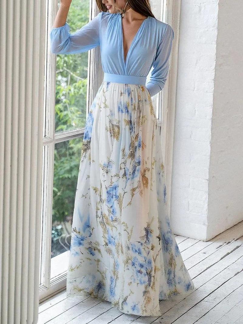 Tilda – Kleid maxi mit Blumenprint mozzafiato und V-Ausschnitt – Produktansicht 3