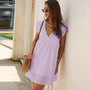 Trendy Sommer-Minikleid mit Volantärmeln – Elina