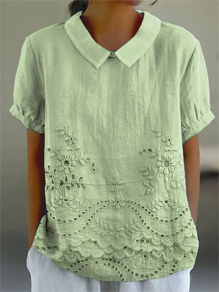 Tabea – Bluse mit Blumenstickerei – Produktansicht 4