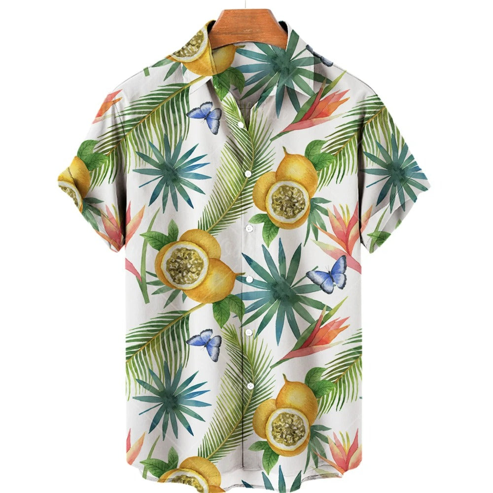 Tropisches Hawaii-Hemd mit kurzen Ärmeln – Mateo