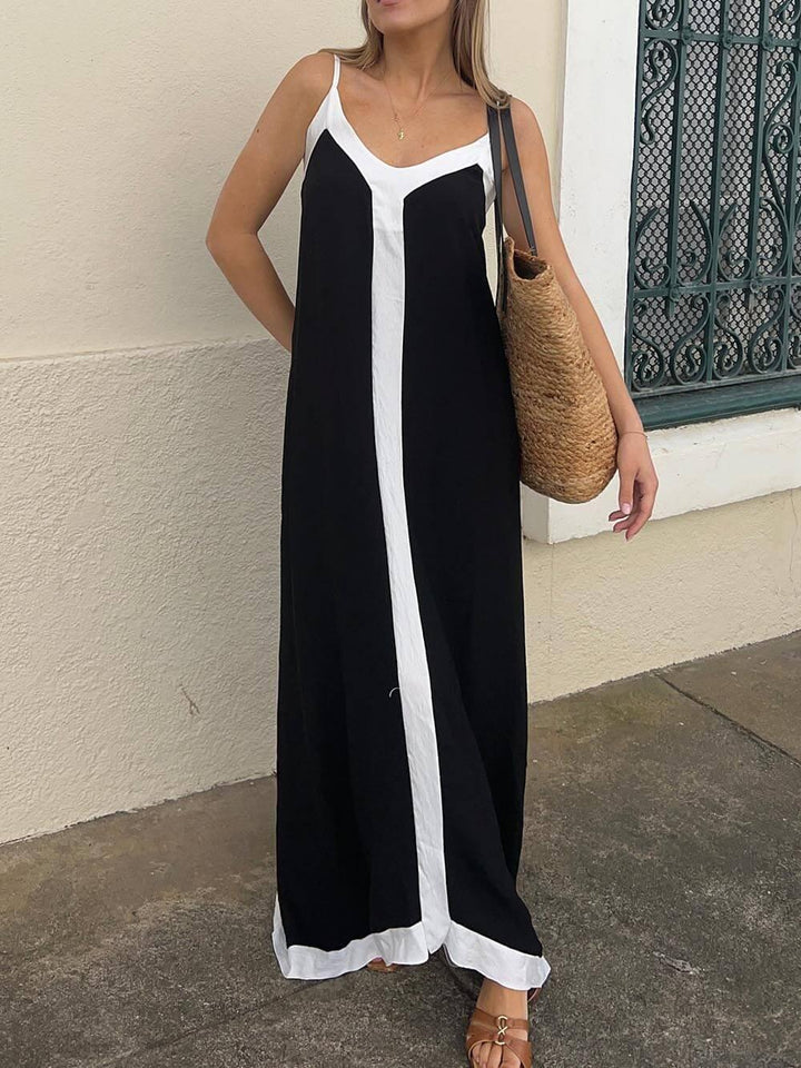 Verena – Midikleid im Colour-Block-Design Stil Lavechic Île – Produktansicht 6