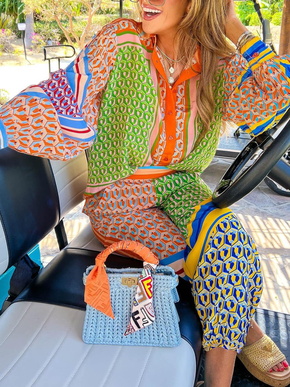 Anneliese – Einzigartige Bluse Colorata mit Look tropisch – Produktansicht 1
