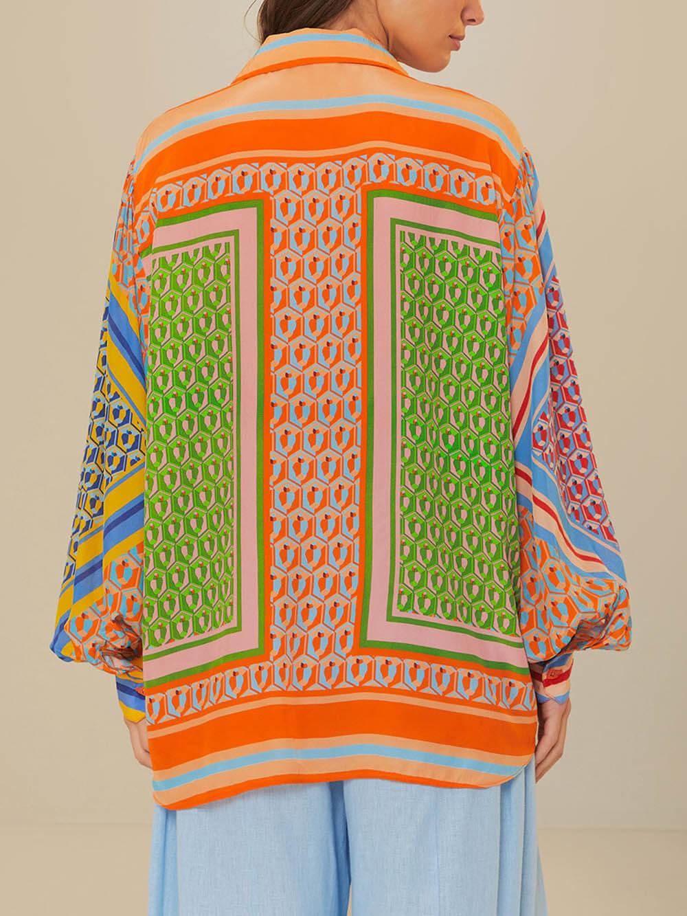 Anneliese – Einzigartige Bluse Colorata mit Look tropisch – Produktansicht 6