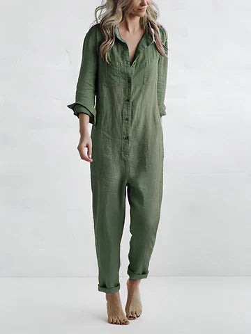Casual Damen Einteiler mit Knopfleiste – Amira