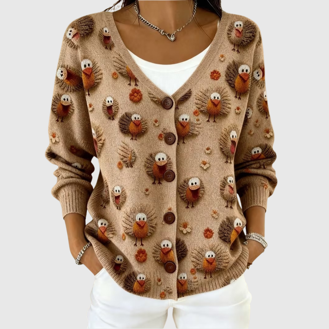 Greta – Bequemer geknöpfter Strickcardigan – Produktansicht 1