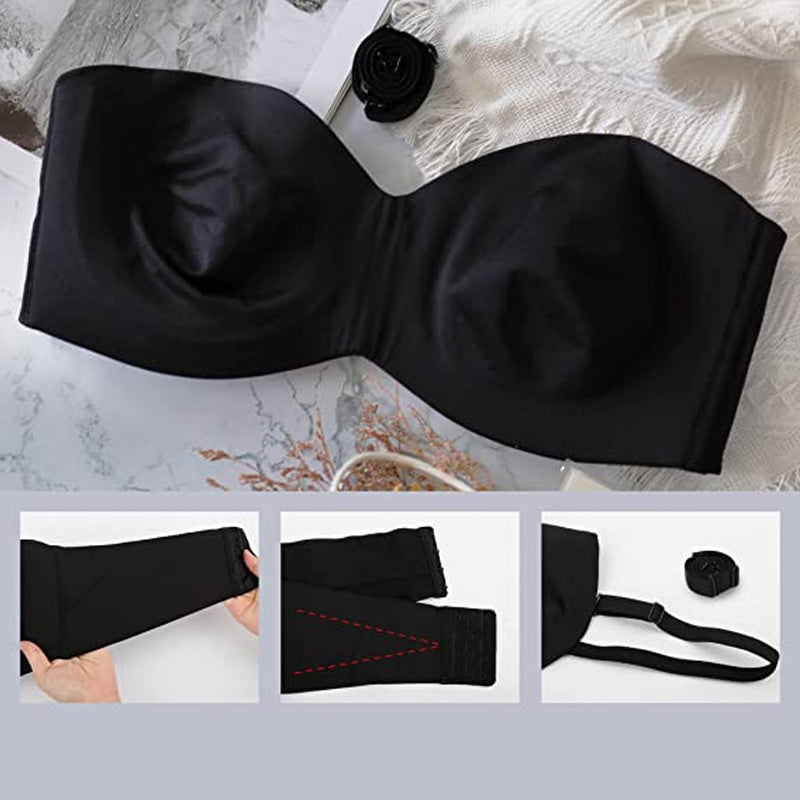 Nahtloser Bandeau-BH mit abnehmbaren Trägern – Camille