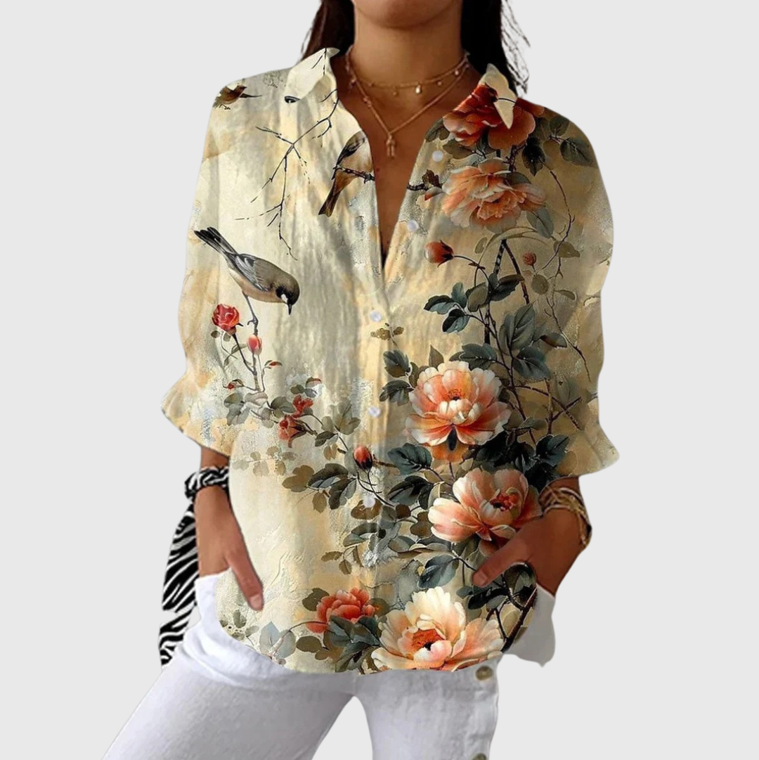 Ronja – Leichte farbenfrohe Bluse mit Print – Produktansicht 1