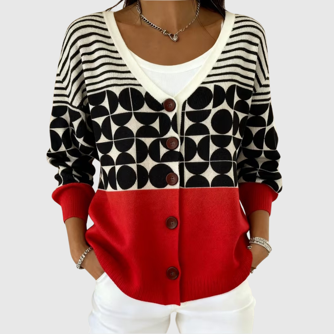 Magdalena – Bequemer geknöpfter Strickcardigan – Produktansicht 1