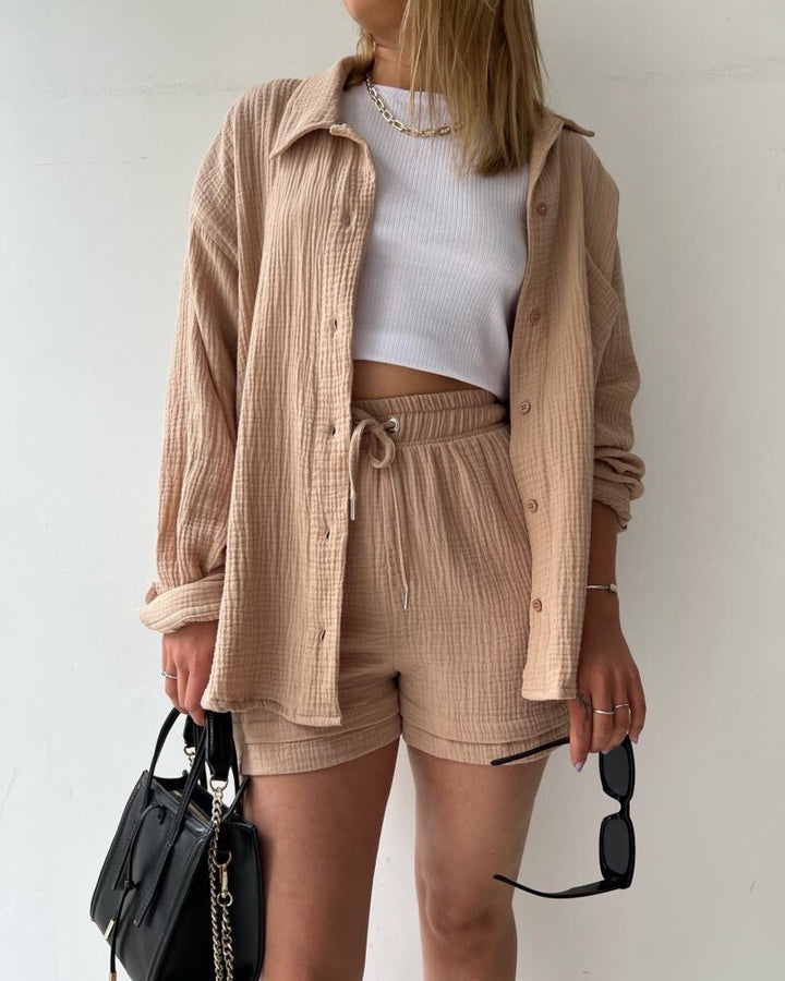 Atmungsaktives Baumwoll-Co-Ord Set Damen – Maris