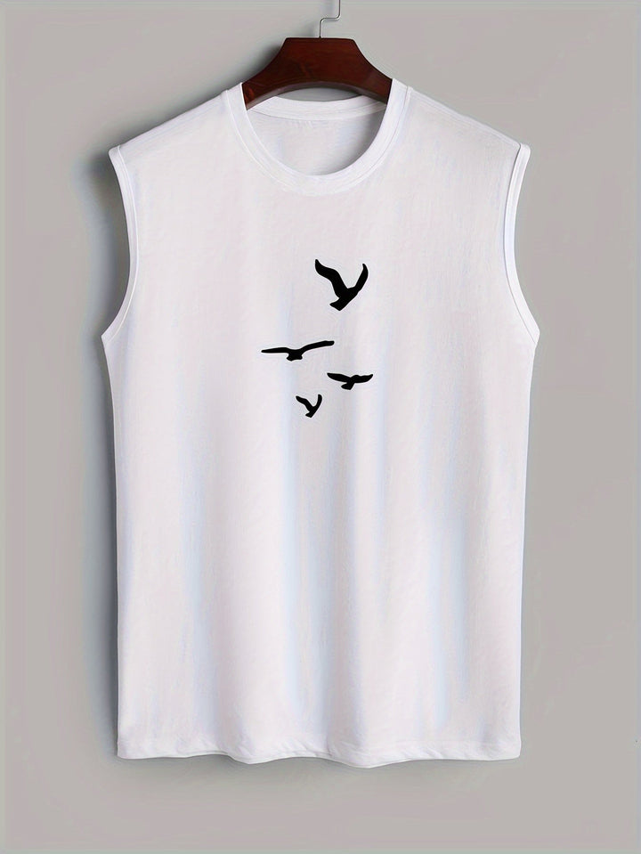 Ärmelloses Shirt mit Vogelprint Baumwolle Sommerlook - Noah