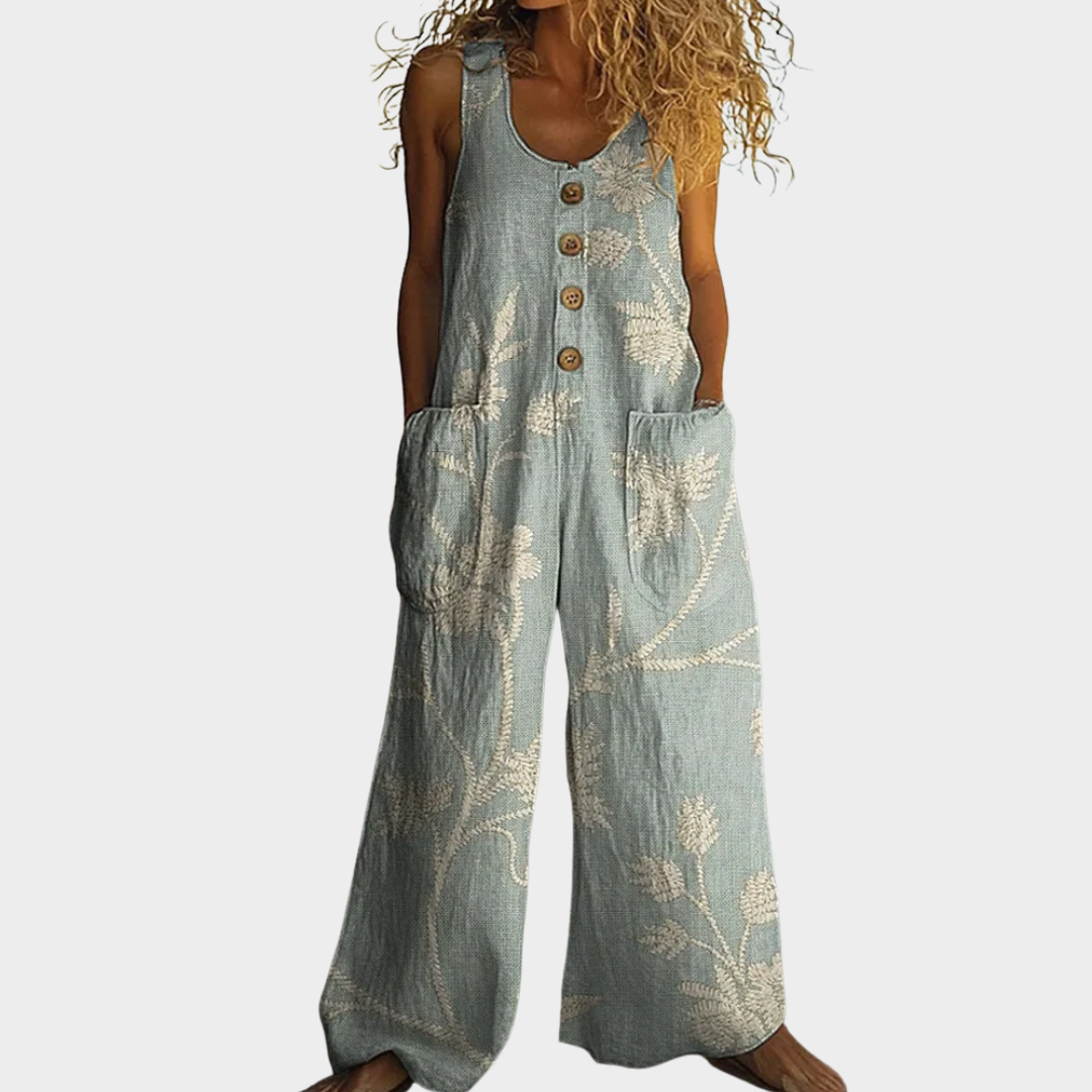 Liesel-Anne – Fließender bedruckter Jumpsuit – Produktansicht 1