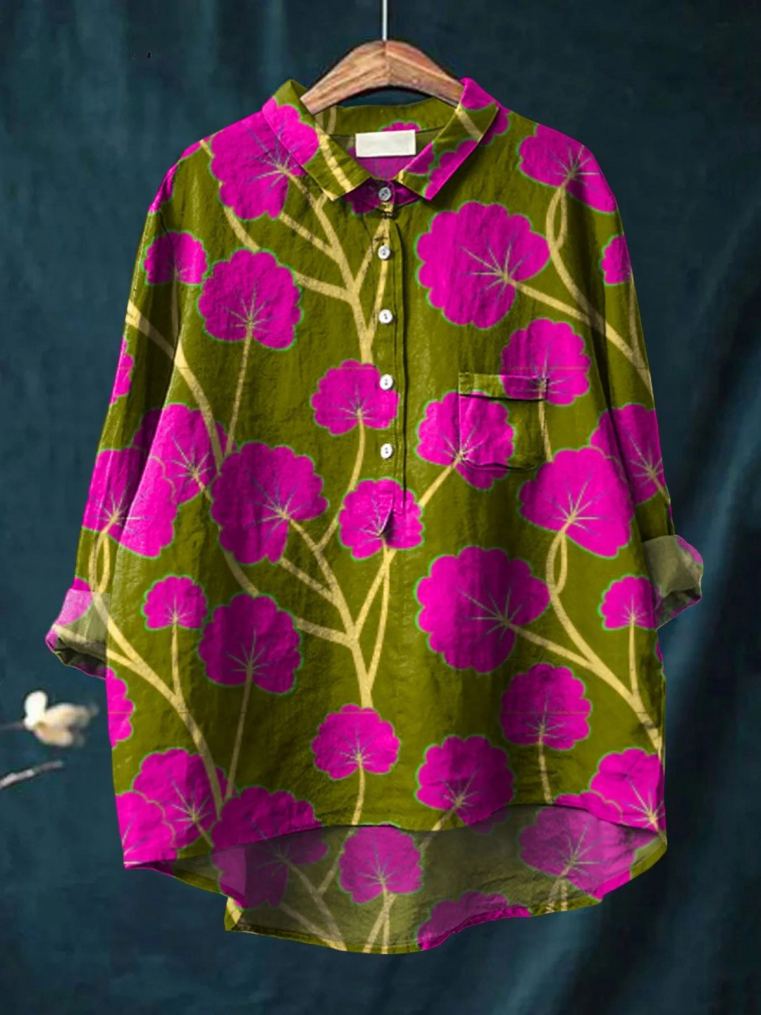 Martha – Legeres Damen-T-Shirt mit Vintage-Blumenprint – Produktansicht 1