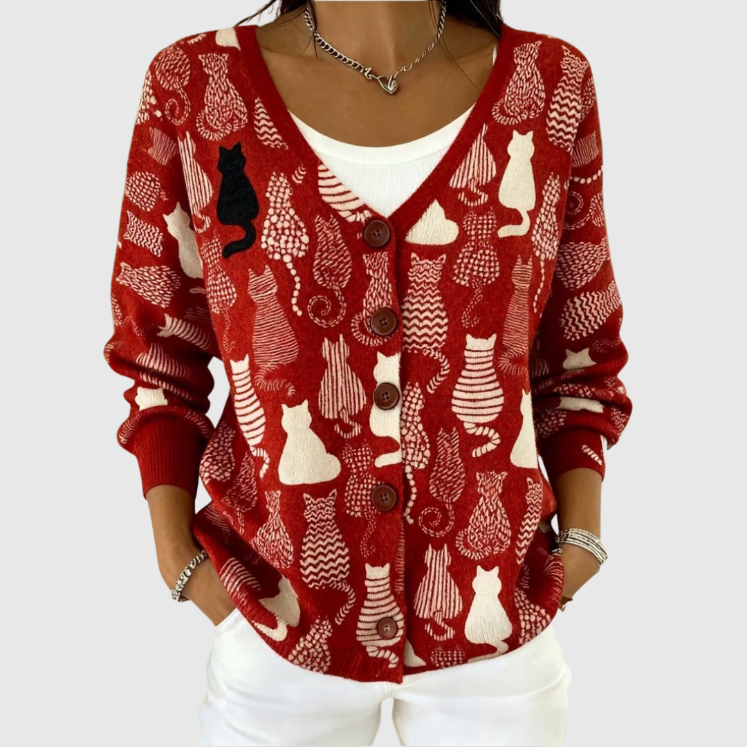 Viktoria – Bequemer geknöpfter Strickcardigan – Modell Frieda – Produktansicht 1