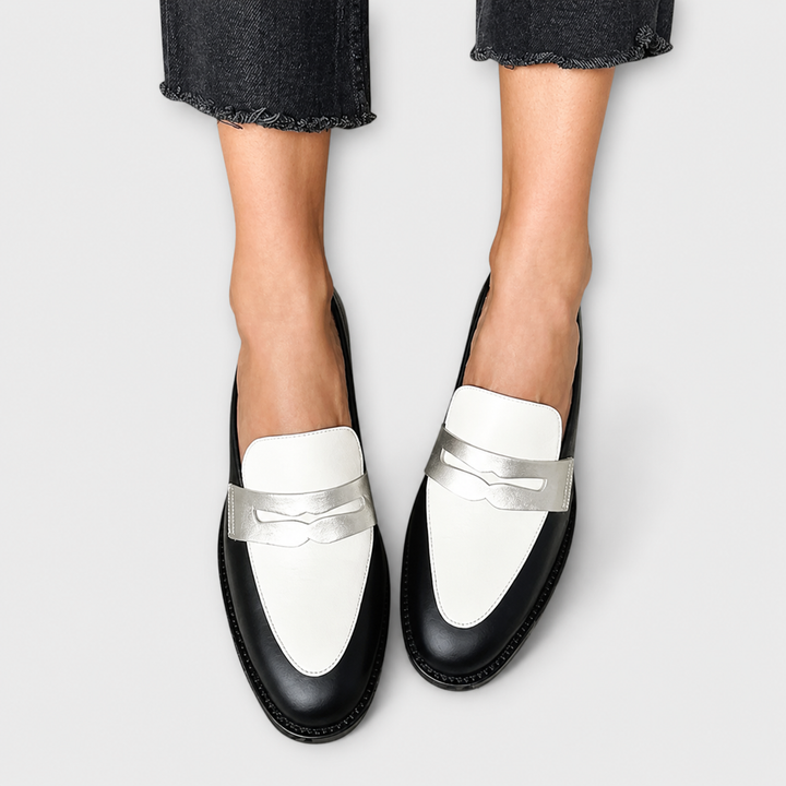 Magdalena – Schwarze Metallic-Loafer – Produktansicht 2