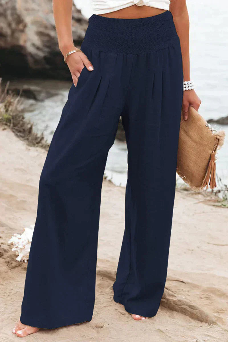 Damen Sommer Leinenhose mit Luftigem Schnitt und Entspannter Passform – Alvera