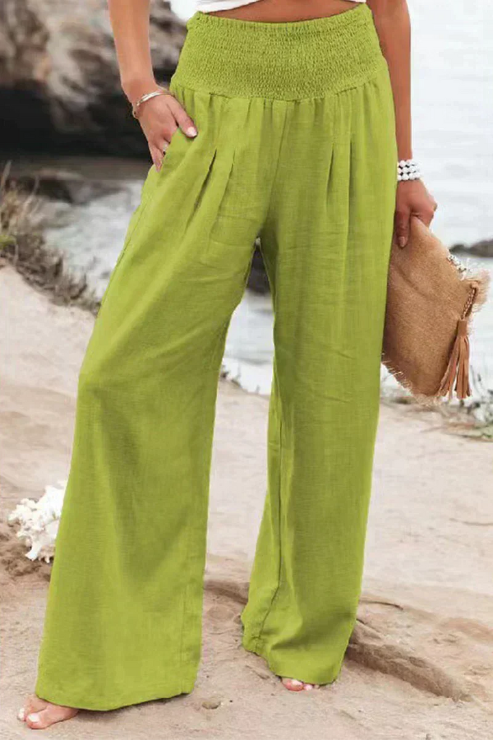 Damen Sommer Leinenhose mit Luftigem Schnitt und Entspannter Passform – Alvera