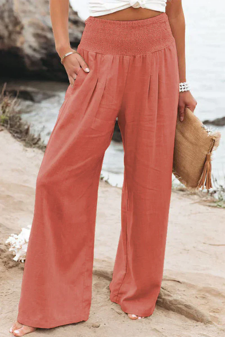 Damen Sommer Leinenhose mit Luftigem Schnitt und Entspannter Passform – Alvera