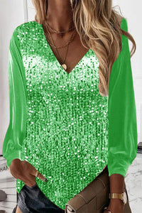 Schlichte Damen Glitzerbluse – Elodie