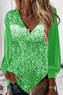 Schlichte Damen Glitzerbluse – Elodie