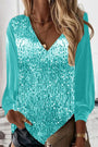 Schlichte Damen Glitzerbluse – Elodie