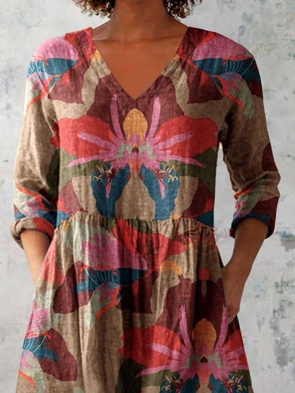 Marieke – Lange Bluse mit V-Ausschnitt – Produktansicht 2