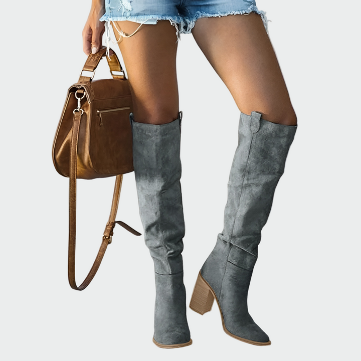 Caroline – Orthopädische kniehohe Lederstiefel – Produktansicht 3
