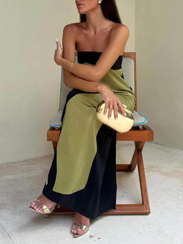 Ursula – Maxi-Abendkleid mit Print ärmellos aus Stil costiero – Produktansicht 3