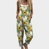 Bequeme bedruckte Latzhose – Modell 43DA4A – Produktansicht 1