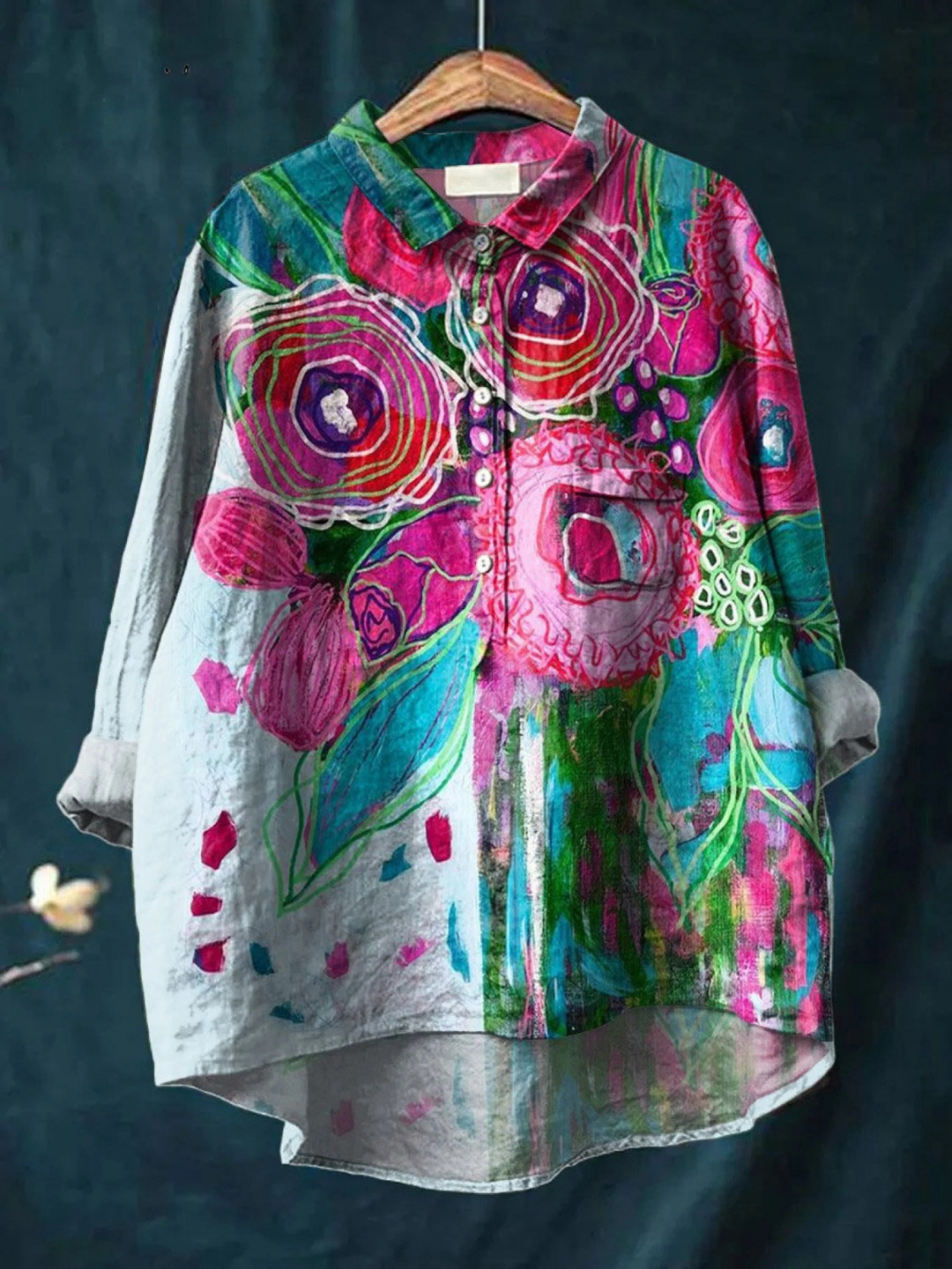 Martha – Legeres T-Shirt mit Vintage-Blumenprint – Produktansicht 1