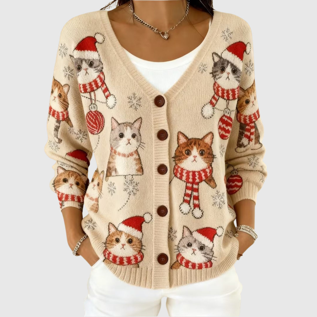 Charlotte – Bequemer geknöpfter Strickcardigan – Produktansicht 1