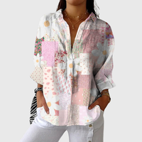 Saskia – Leichte farbenfrohe Bluse mit Print – Produktansicht 1