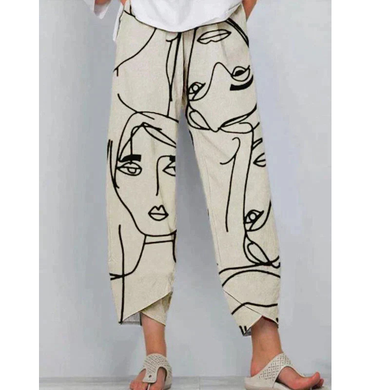 Lässige Damen Sommerhose mit weitem Bein & Elastikbund – Yara