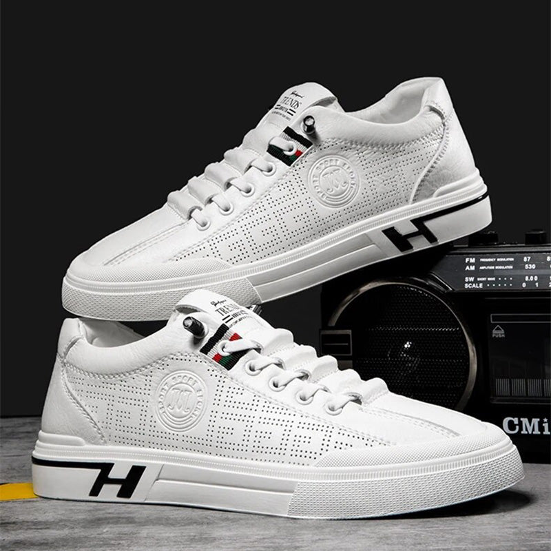 Herren-Sneaker aus Perforiertem Leder mit Leichtbauweise – Ethan