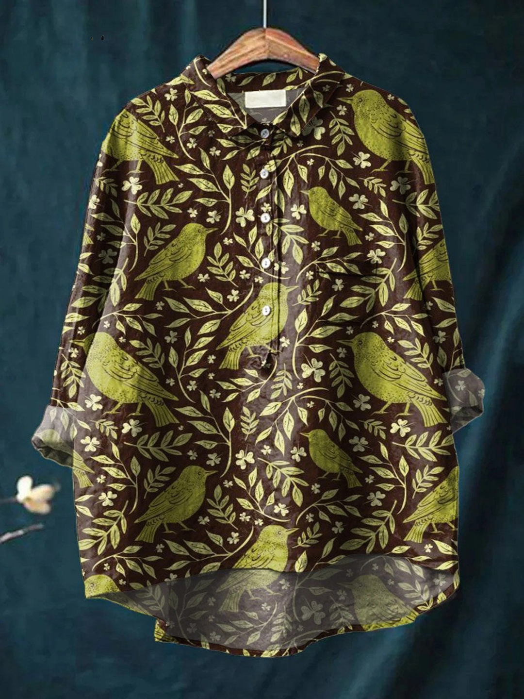 Rose – Legeres T-Shirt im Vintage-Stil mit Blumenmuster – Produktansicht 1