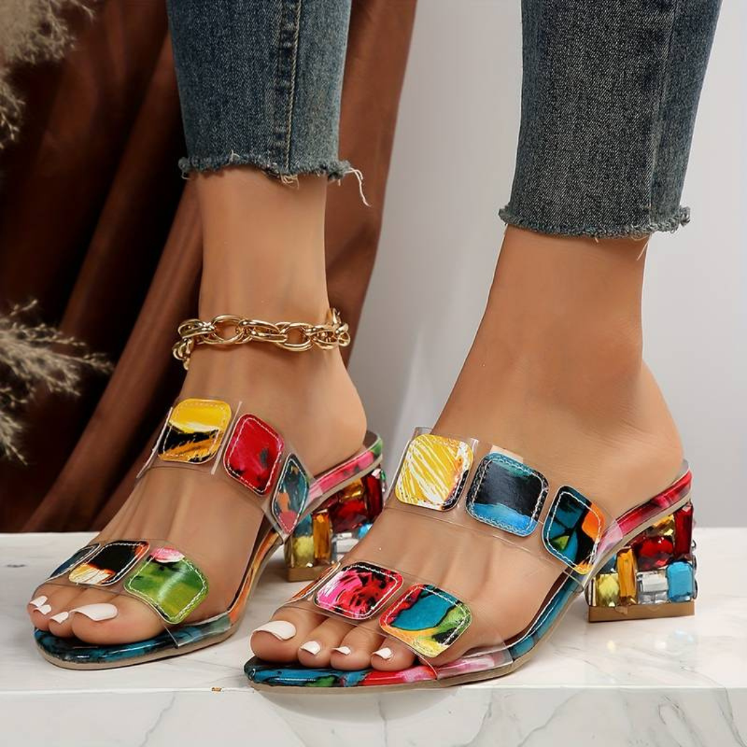 Glitzernde Komfort-Sandalen für Damen – Marielle
