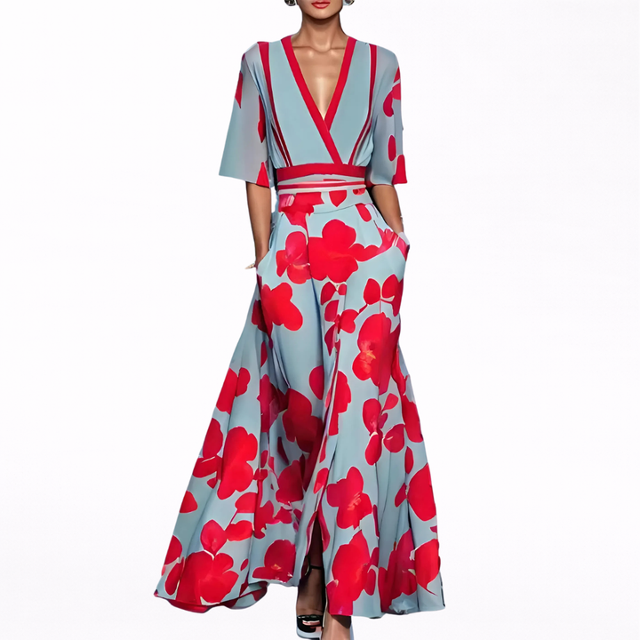 Edith – Elegantes Maxikleid mit tiefem Ausschnitt – Produktansicht 1