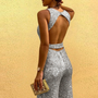 Ärmelloser Party-Jumpsuit Damen – Figurbetont & Festlich – Amira