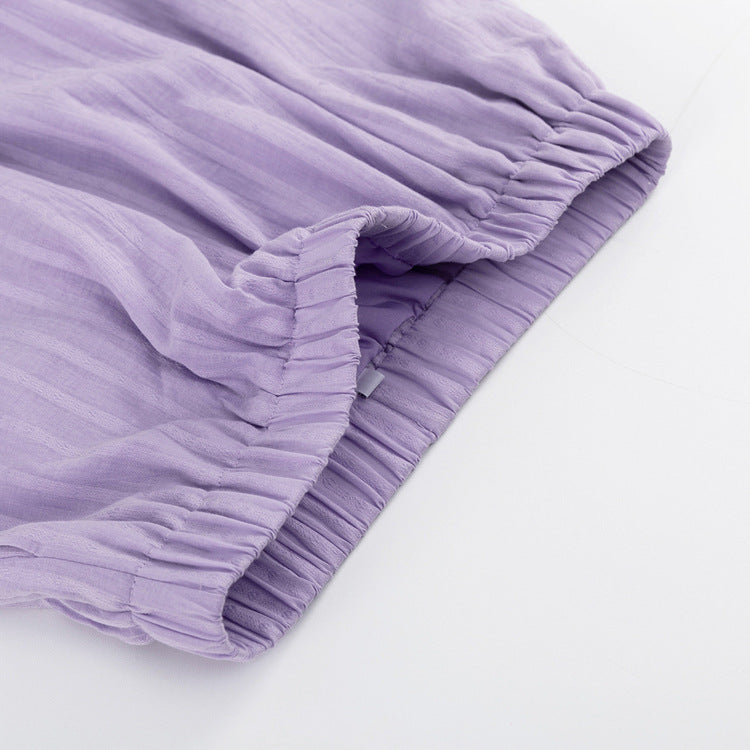 Theresa – Luftiges Set aus geknöpfter Bluse und Shorts – Produktansicht 9