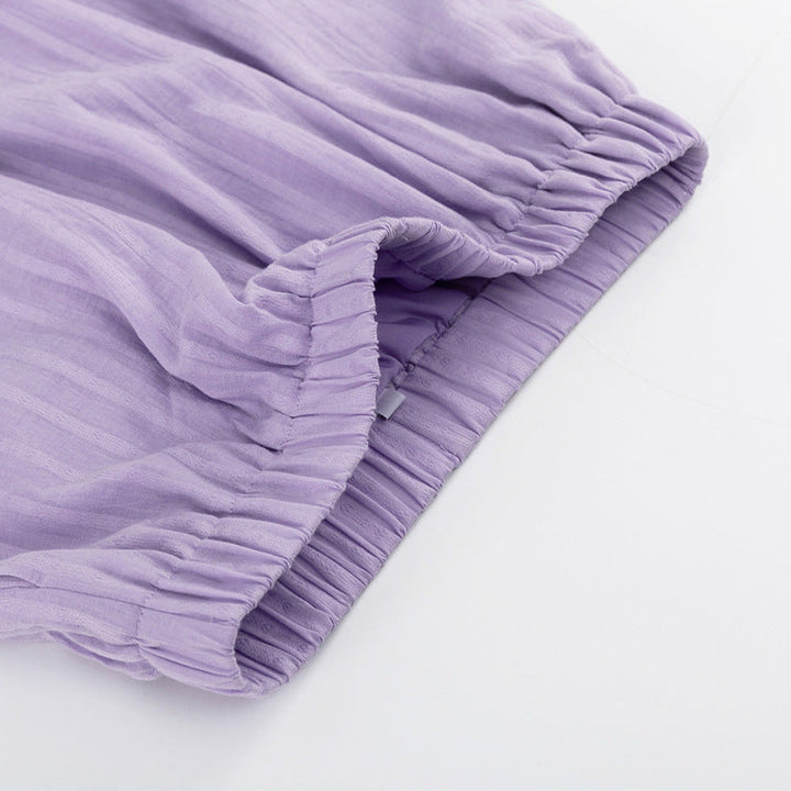 Theresa – Luftiges Set aus geknöpfter Bluse und Shorts – Produktansicht 9
