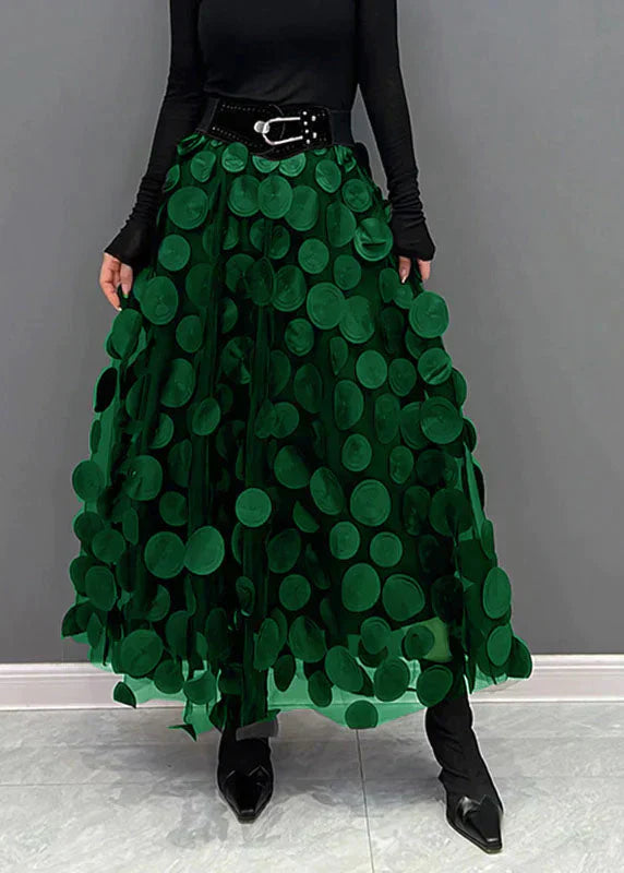 Rock mit Polka-Dots und Fließendem Schnitt – Fleur