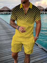 Zweiteiliges Herren Sommer Outfit mit Polo und Shorts – Damon