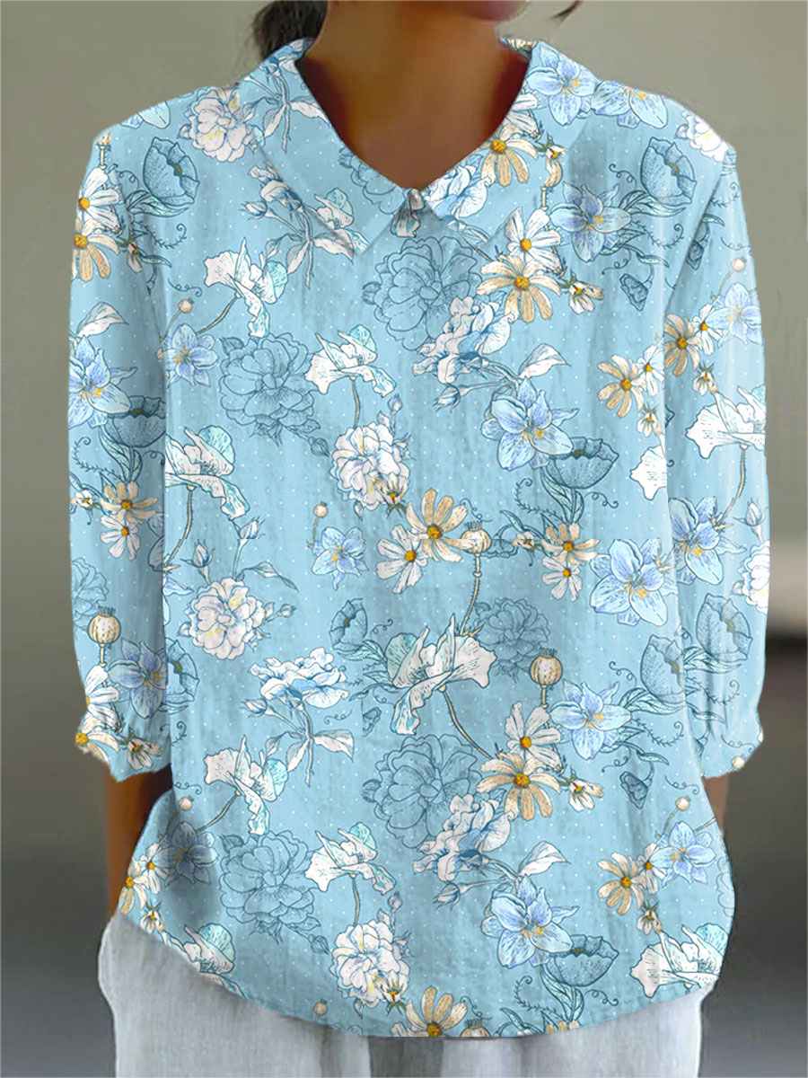 Hannah-Martha – Künstlerische Bluse mit Print – Produktansicht 1