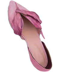 Handgefertigte Spitzen-Ballerinas mit Roséblüten – Odette
