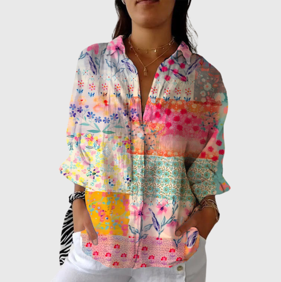 Ramona – Leichte farbenfrohe Bluse mit Print – Produktansicht 1