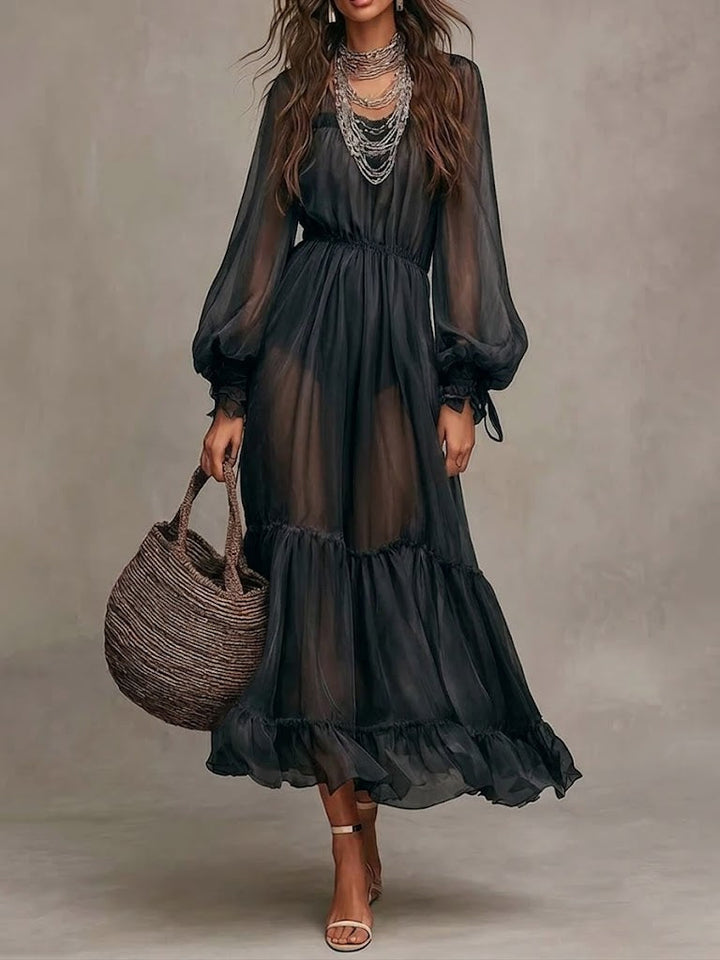Ella – Midikleid elegant mit V-Ausschnitt – Produktansicht 1