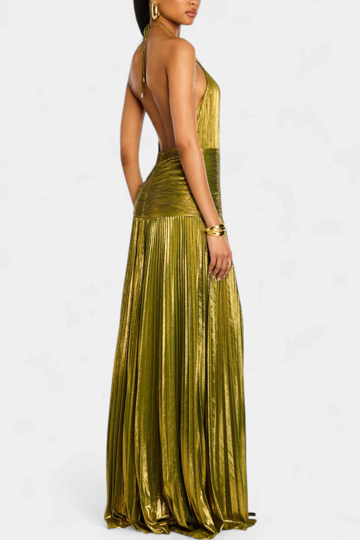 Marlies – Kleid Halter Aperto sulla Schiena Metallico – Produktansicht 5
