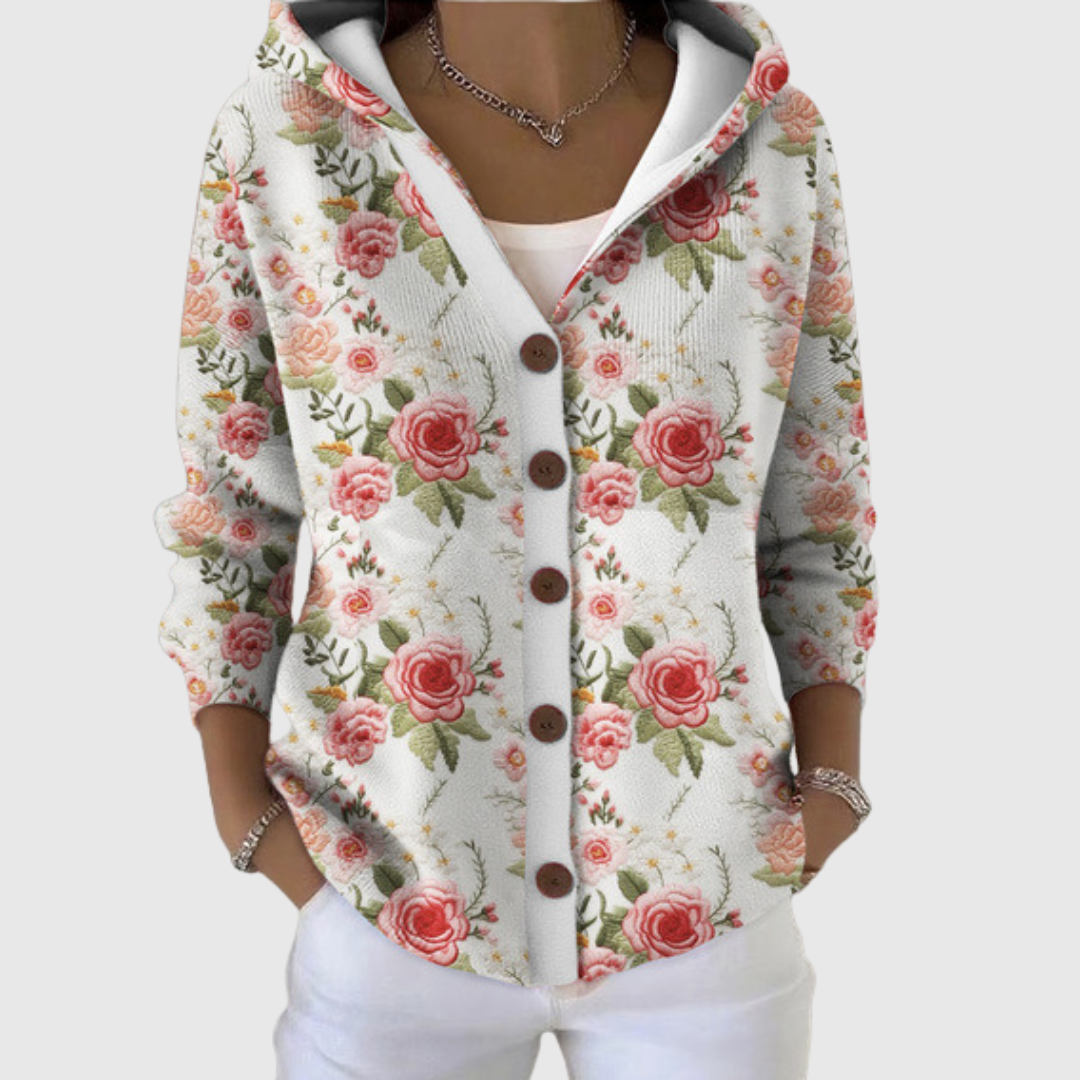 Magdalena – Bequemer Strickcardigan mit Kapuze – Produktansicht 1